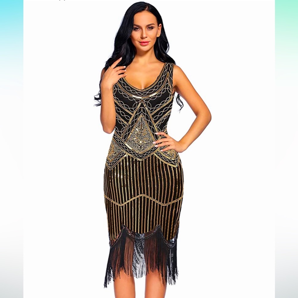 HALLOWEEN COSTUME Jazz Age Flapper Roaring 1920s Dress